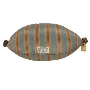 Rare Vintage Mackenzie Childs Bolster Homecoming Queen Football Cushion Pillow